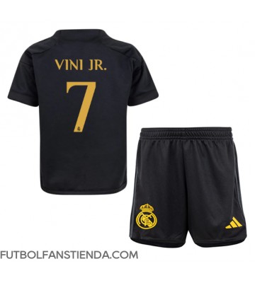Real Madrid Vinicius Junior #7 Tercera Equipación Niños 2023-24 Manga Corta (+ Pantalones cortos)